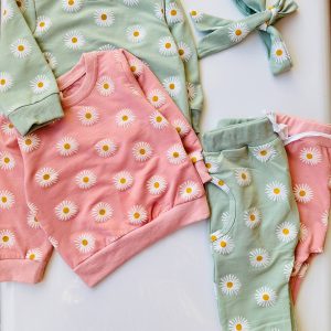 بلوز شلوار دخترانه گل بابونه